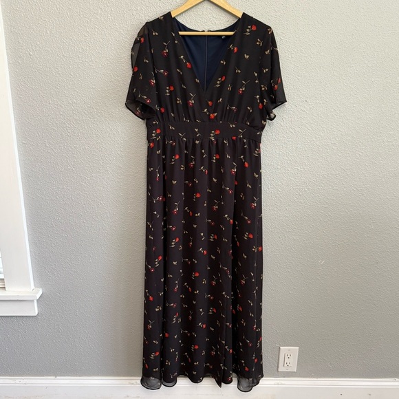 Madewell Tulip Sleeve Maxi Dress Size 12‎ in Sweet Blossoms - Picture 2 of 9